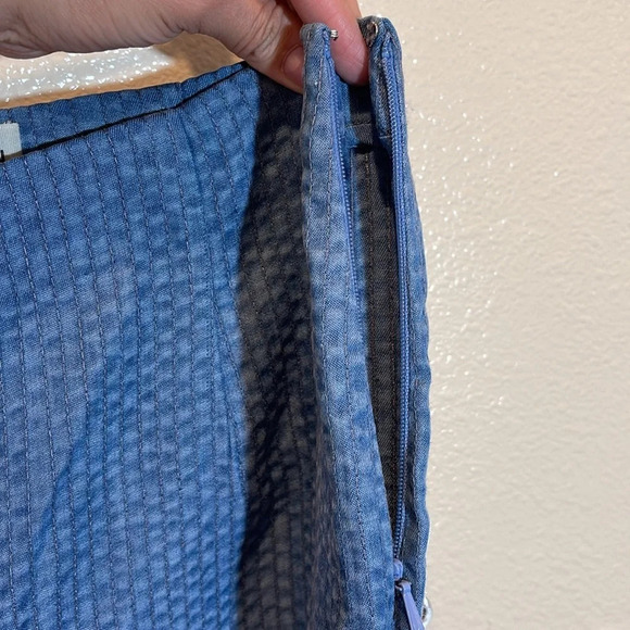 Mara Hoffman Lucy Flare Crop Pants Cropped in denim wash. Size 2. - Picture 7 of 10